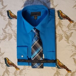 Blue button up dress shirt size large